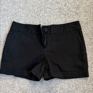 LOFT Black Cotton Blend Mid-Rise Shorts
 small white marks by the back waist